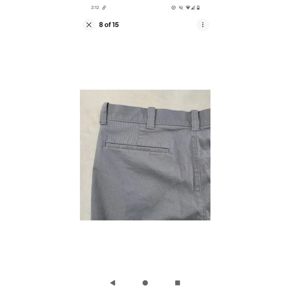 J.Crew Mens Size 36 Gray Cotton Zip Fly Flat Front Bermuda Shorts